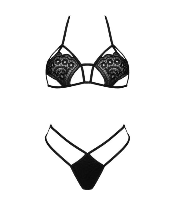 Livco corsetti fashion - jimena lc 20216 sujetador + tanga negro talla Ãnica