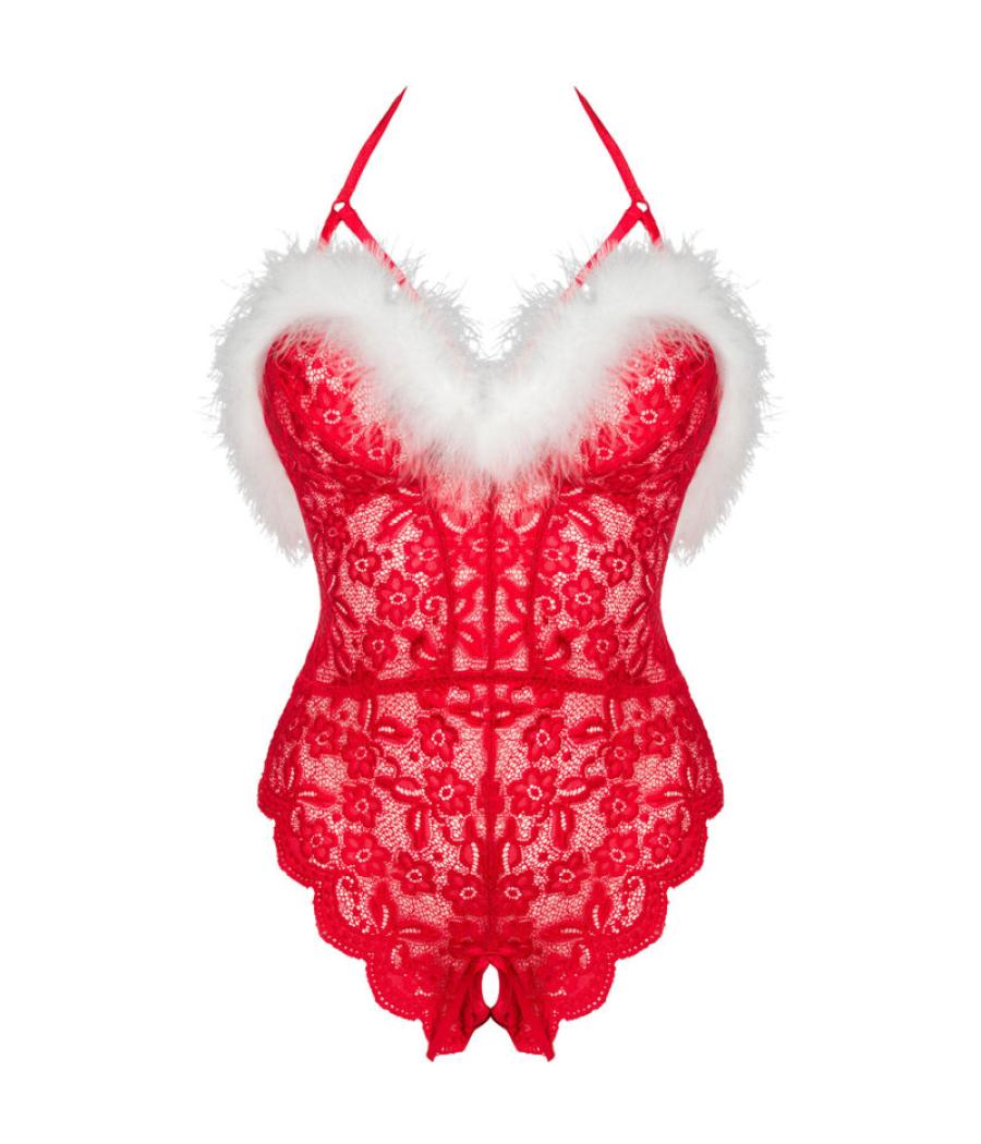 Livco corsetti fashion - santas lace lady body crotchless navideÃo s/m