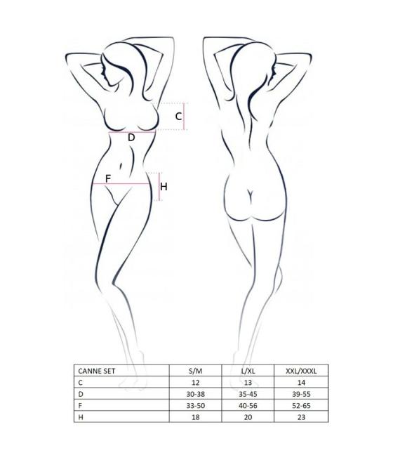 Passion - woman canne set negro talla s/m