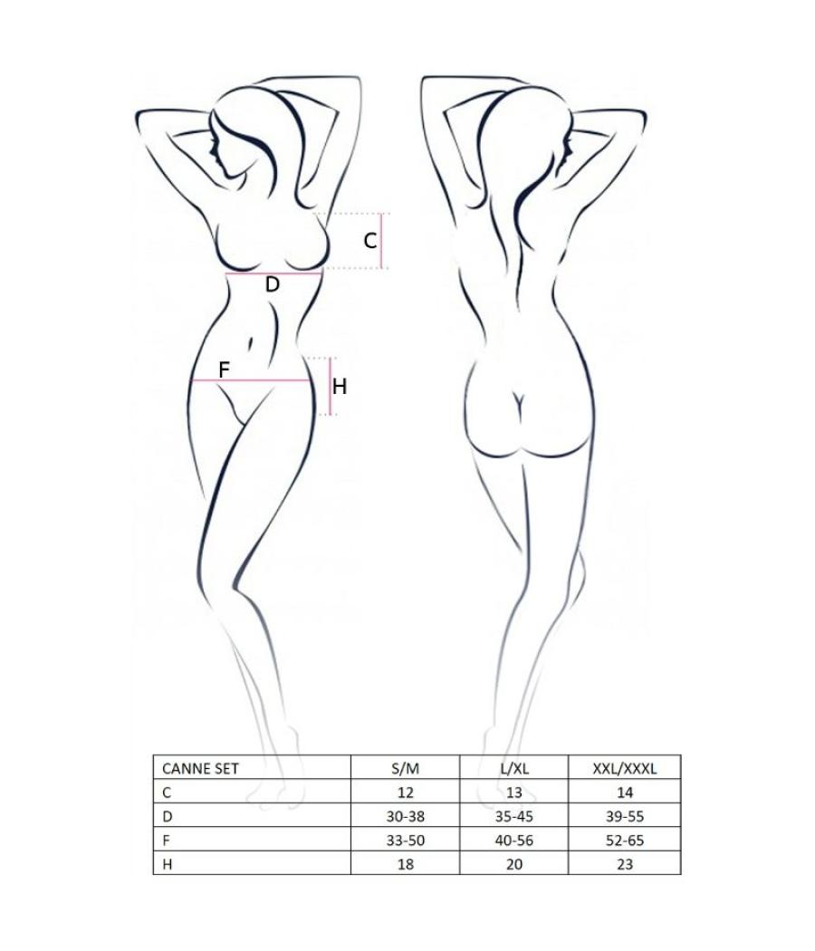 Passion - woman canne set negro talla s/m