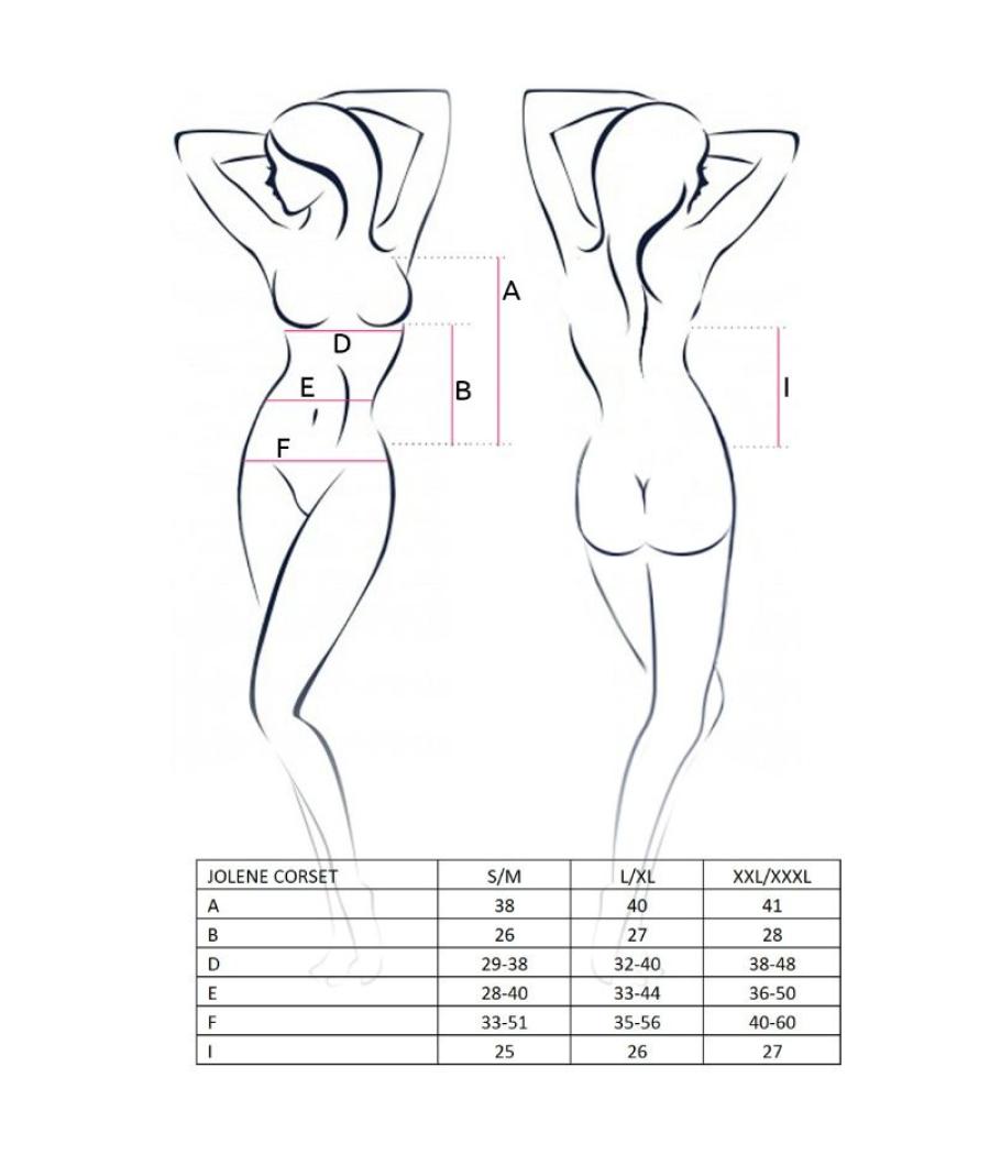 Passion - woman jolene corset negro talla l/xl