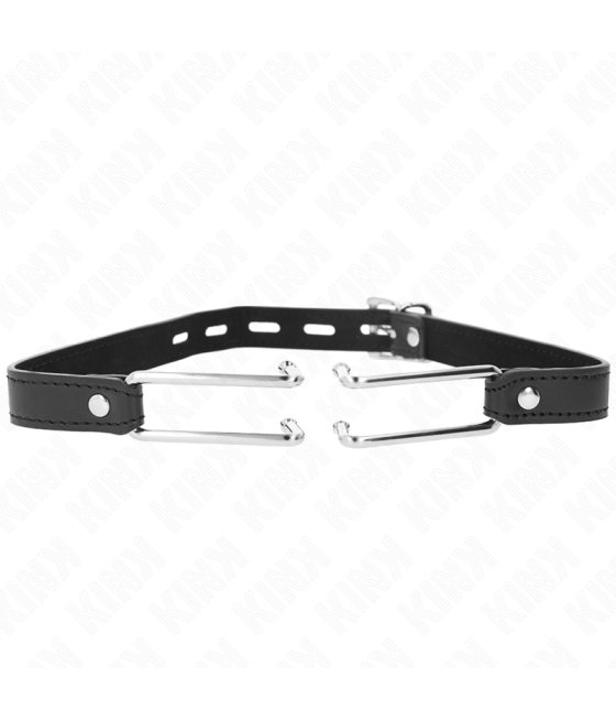 Kink - mordaza gancho de metal 11.5 cm con correa de polipiel ajustable 39-58 cm x 2 cm