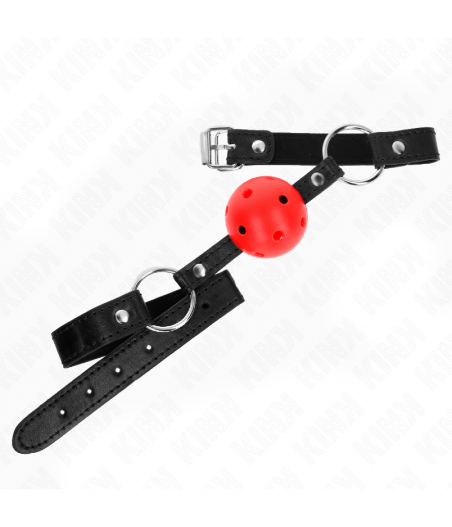 Kink - mordaza de bola 4.5 cm roja dura hueca modelo 1 63.5 x 2 cm