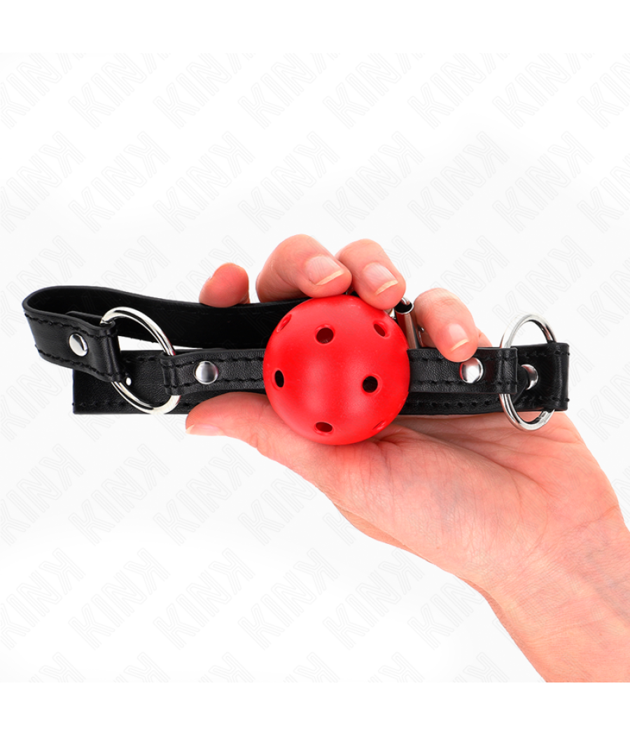 Kink - mordaza de bola 4.5 cm roja dura hueca modelo 1 63.5 x 2 cm