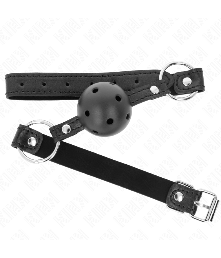 Kink - mordaza de bola 4.5 cm negra dura hueca modelo 1 63.5 x 2 cm