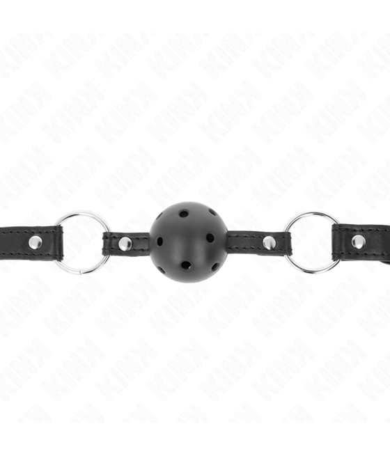 Kink - mordaza de bola 4.5 cm negra dura hueca modelo 1 63.5 x 2 cm