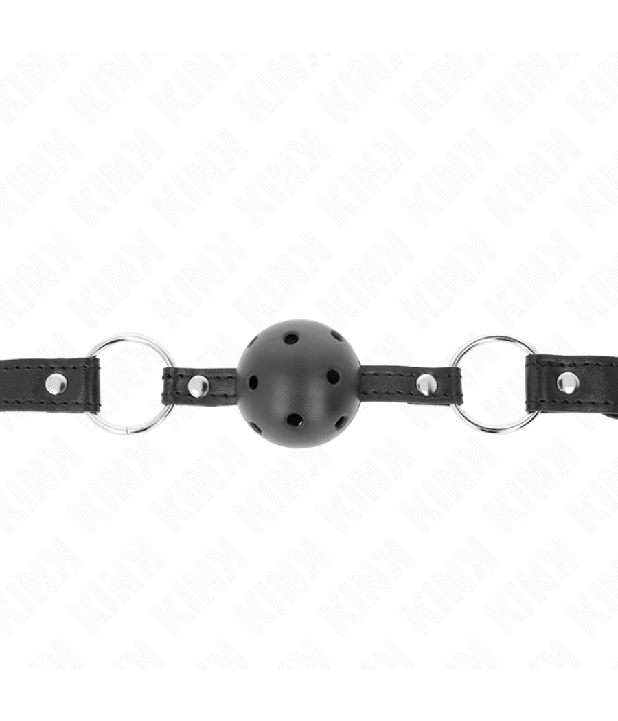 Kink - mordaza de bola 4.5 cm negra dura hueca modelo 1 63.5 x 2 cm