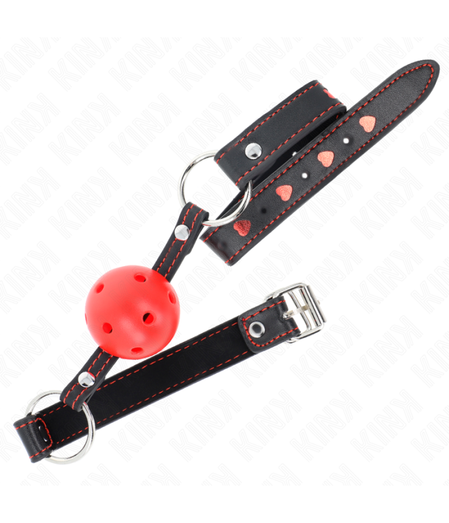 Kink - mordaza de bola 4.5 cm roja dura hueca modelo 2 65 x 2.5 cm