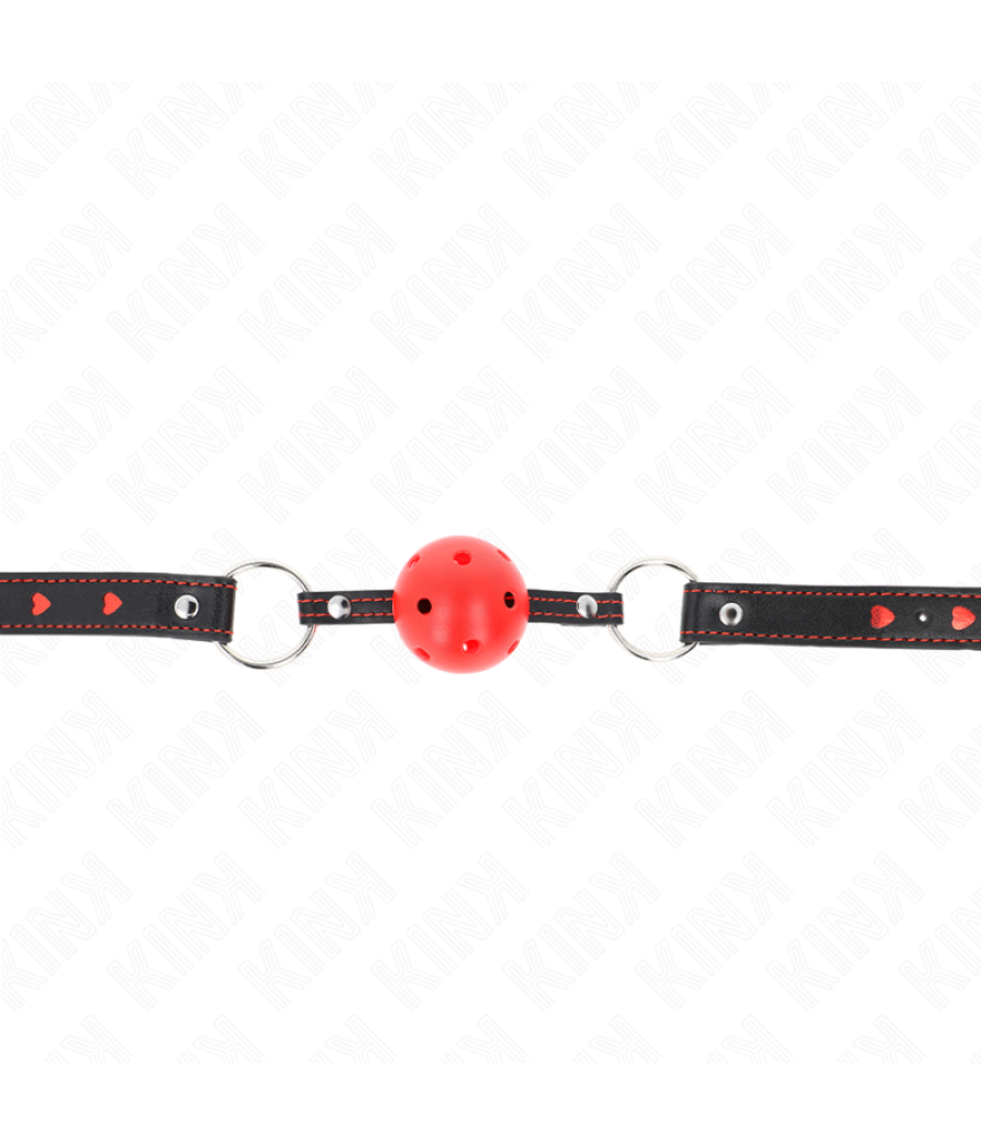 Kink - mordaza de bola 4.5 cm roja dura hueca modelo 2 65 x 2.5 cm