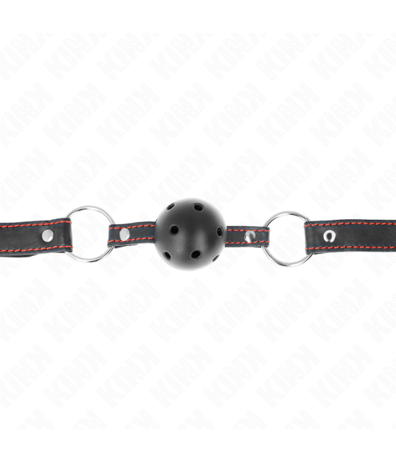 Kink - mordaza de bola 4.5 cm negra dura hueca modelo 2 65 x 2.5 cm