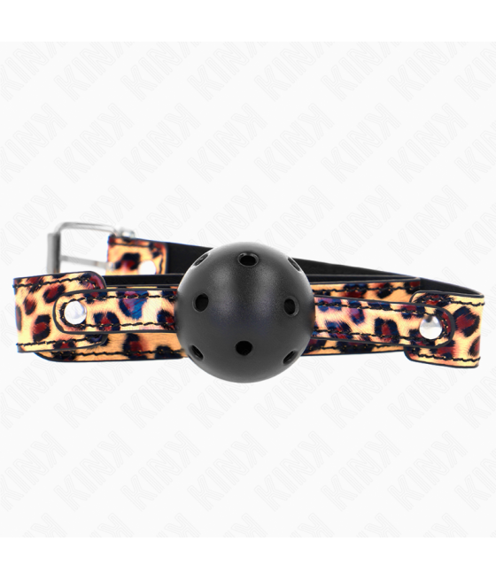 Kink - mordaza de bola 4.5 cm transpirable leopardo 65 x 2.5 cm