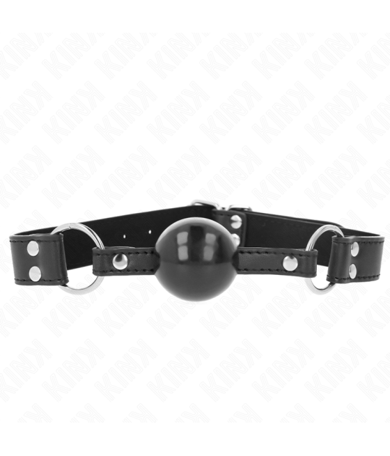 Kink - mordaza de bola 4 cm suave y sÃlida con correa de polipiel 62 x 2.5 cm ajustable 42-58 cm