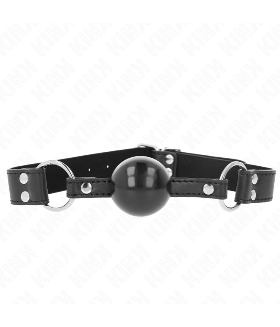 Kink - mordaza de bola 4 cm suave y sÃlida con correa de polipiel 62 x 2.5 cm ajustable 42-58 cm