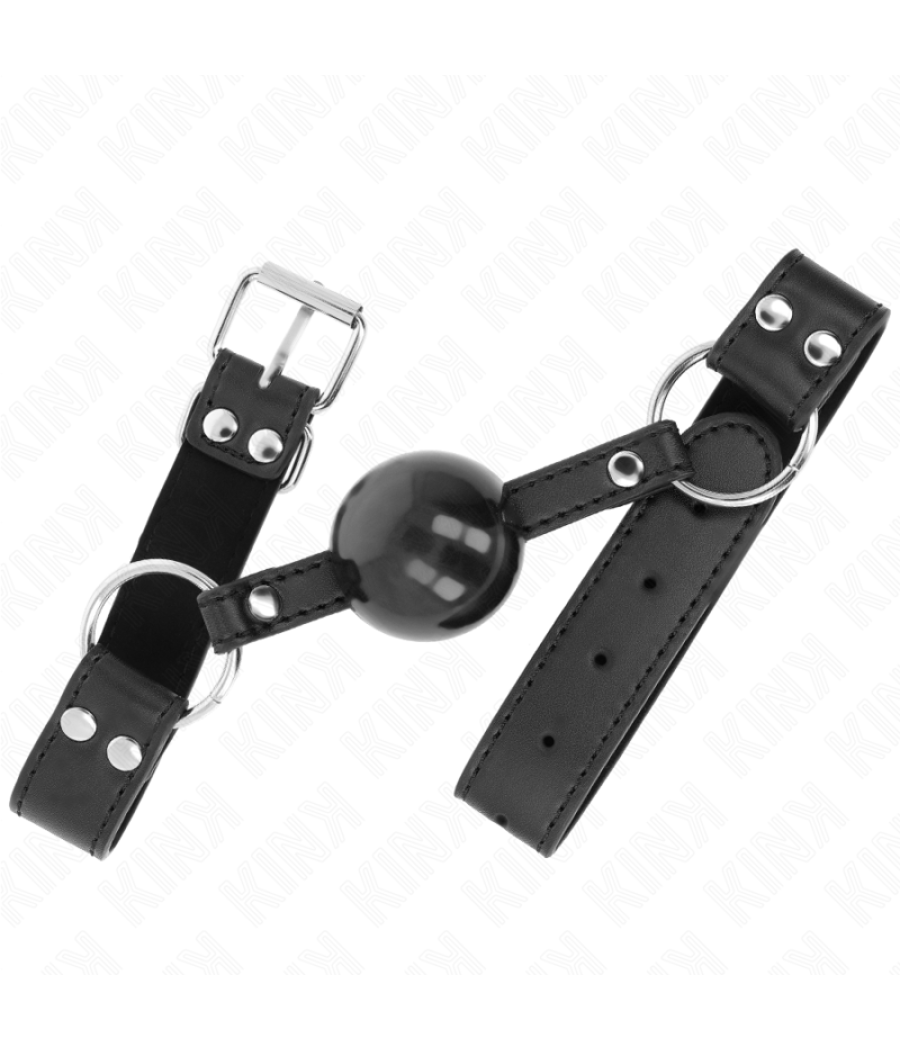 Kink - mordaza de bola 4 cm suave y sÃlida con correa de polipiel 62 x 2.5 cm ajustable 42-58 cm
