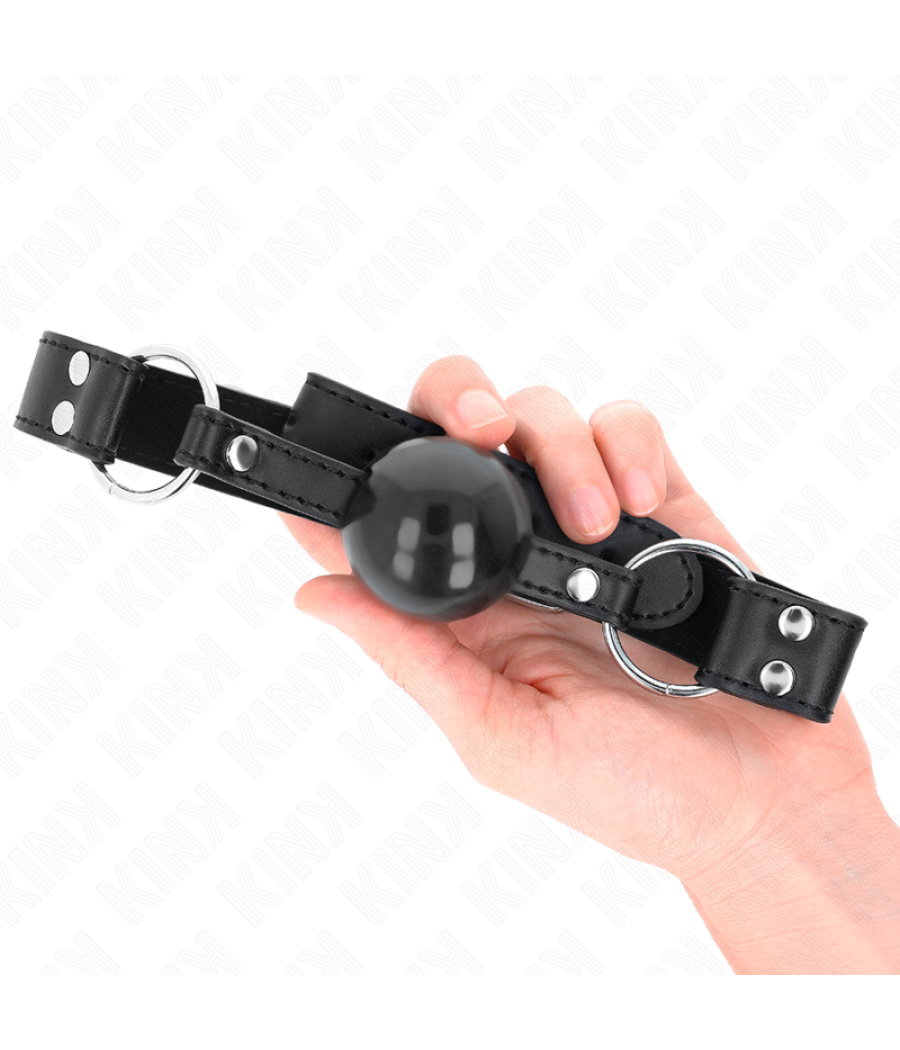 Kink - mordaza de bola 4 cm suave y sÃlida con correa de polipiel 62 x 2.5 cm ajustable 42-58 cm