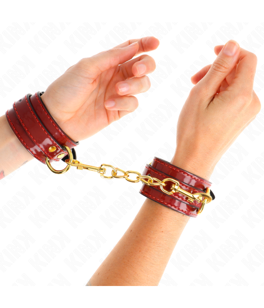 Kink - muÃequeras joanna angel rojo ajustable con cadena dorado 16.5-26 cm x 4 cm