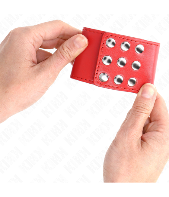 Kink - muÃequeras con cierre a presiÃn ajustable rojo 19-24 cm x 5.5 cm