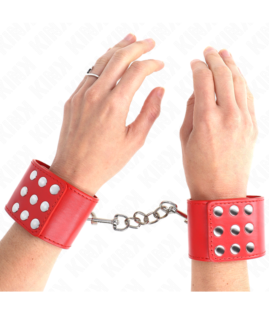 Kink - muÃequeras con cierre a presiÃn ajustable rojo 19-24 cm x 5.5 cm