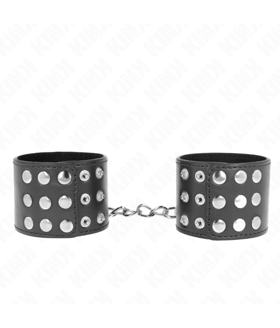 Kink - muÃequeras con cierre a presiÃn ajustable negro 19-24 cm x 5.5 cm