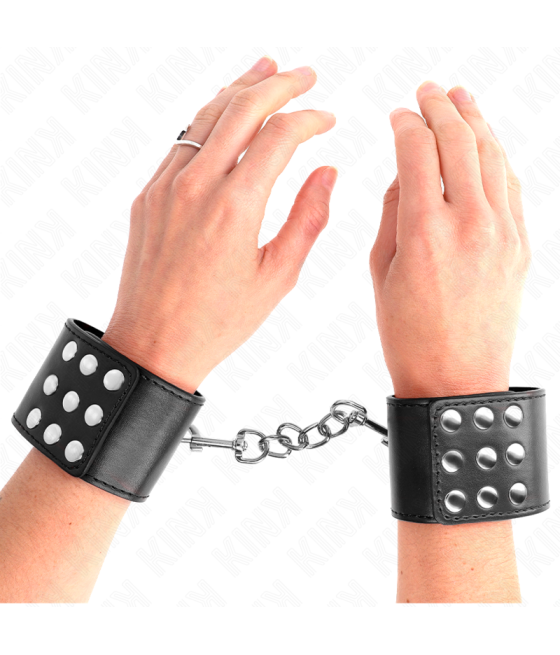 Kink - muÃequeras con cierre a presiÃn ajustable negro 19-24 cm x 5.5 cm