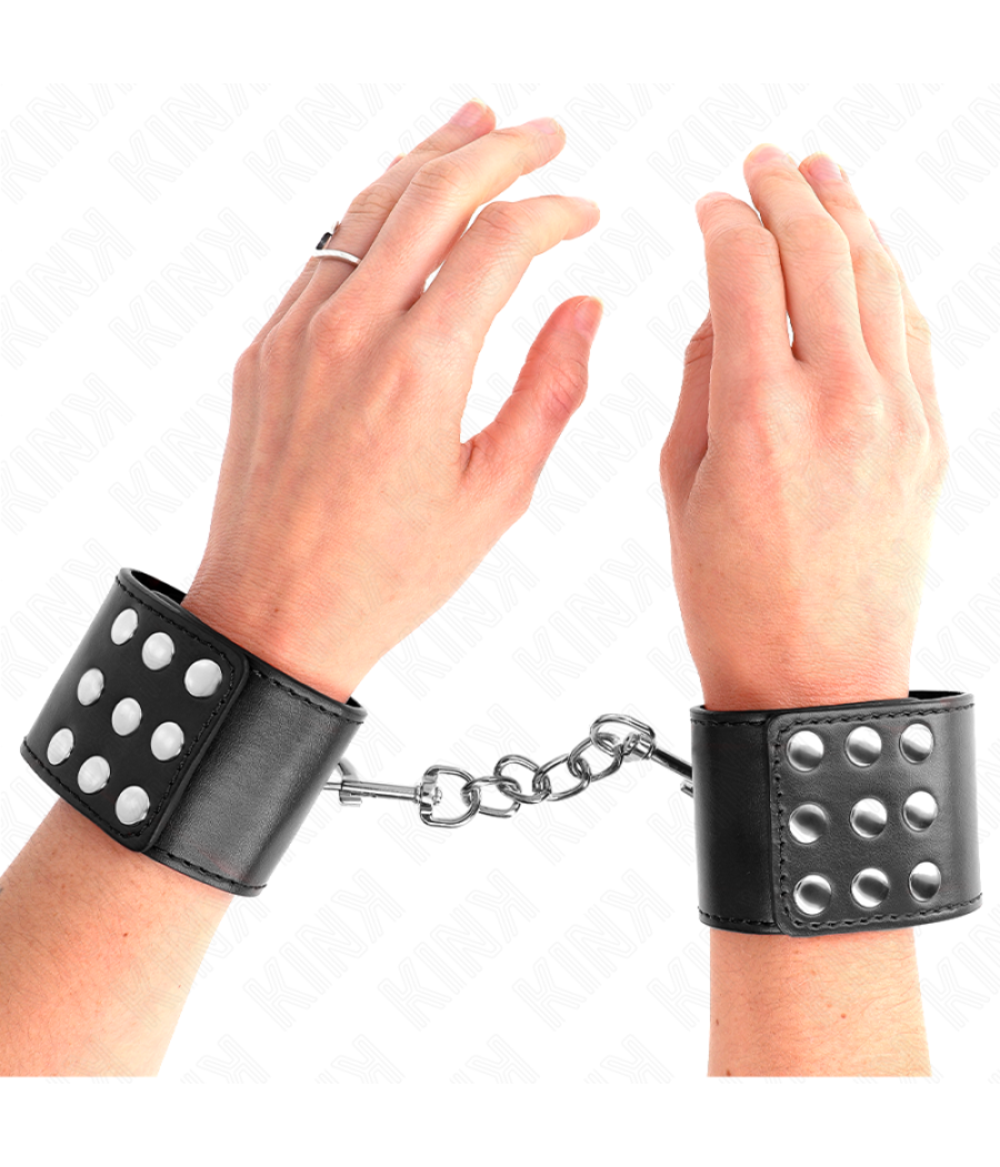 Kink - muÃequeras con cierre a presiÃn ajustable negro 19-24 cm x 5.5 cm