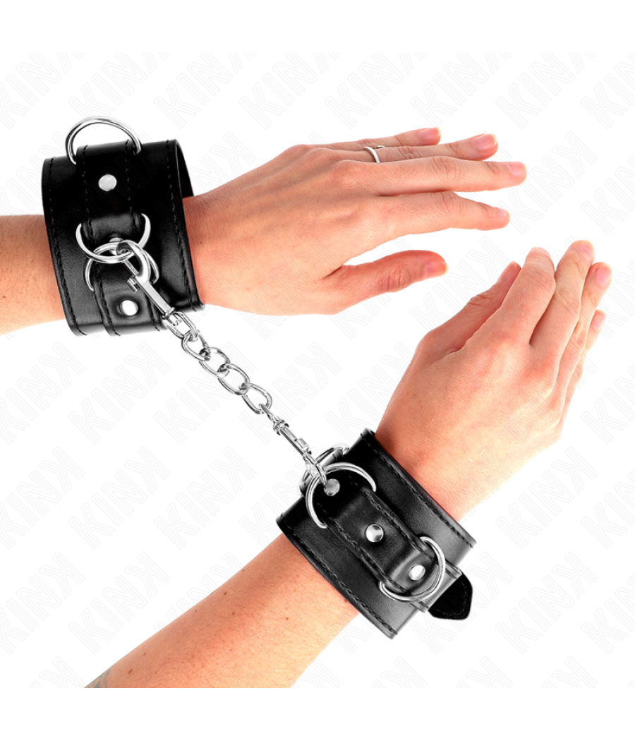 Kink - muÃequeras con 3 anillas en d ajustable negro 17.5-25 cm x 6 cm