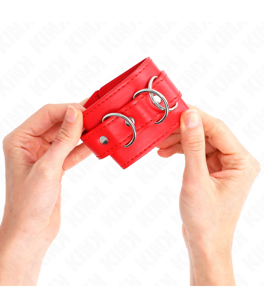 Kink - muÃequeras con 3 anillas en d ajustable rojo 17.5-25 cm x 6 cm