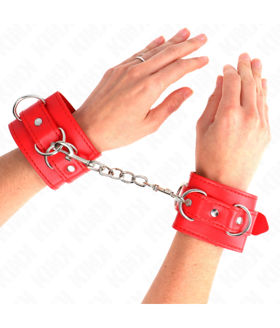 Kink - muÃequeras con 3 anillas en d ajustable rojo 17.5-25 cm x 6 cm