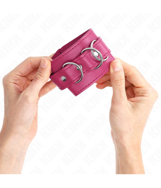 Kink - muÃequeras con 3 anillas en d ajustable rosa 17.5-25 cm x 6 cm