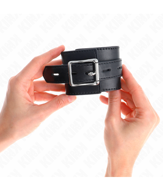 Kink - muÃequeras negro con correa negro ajustable 17-28 cm x 6 cm