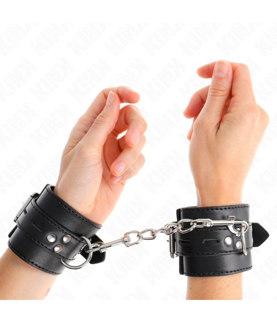 Kink - muÃequeras negro con correa negro ajustable 17-28 cm x 6 cm