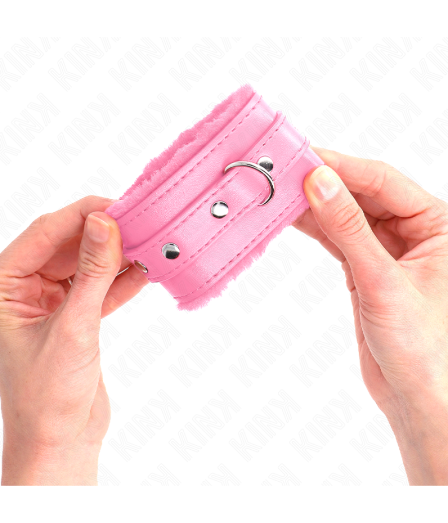 Kink - muÃequeras forradas premium rosa con correa rosa ajustable 17-29 cm x 6 cm
