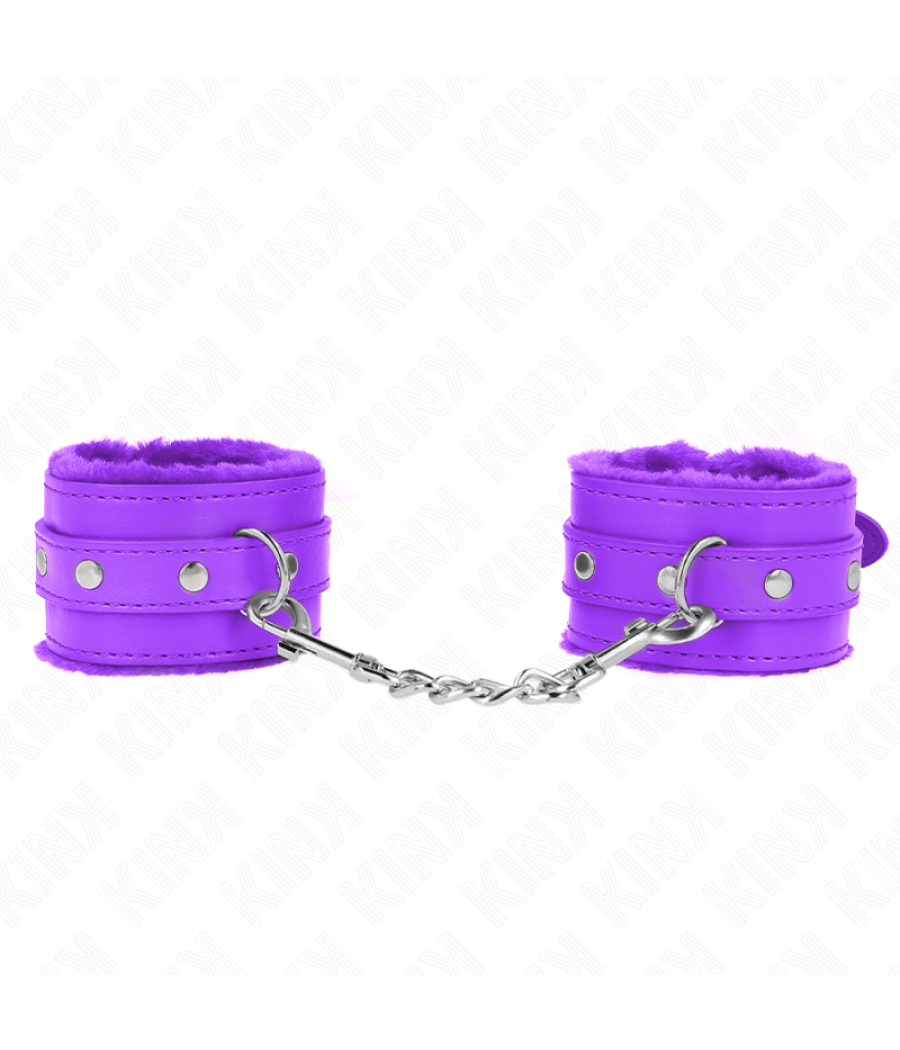 Kink - muÃequeras forradas premium violeta con correa violeta ajustable 17-29 cm x 6 cm