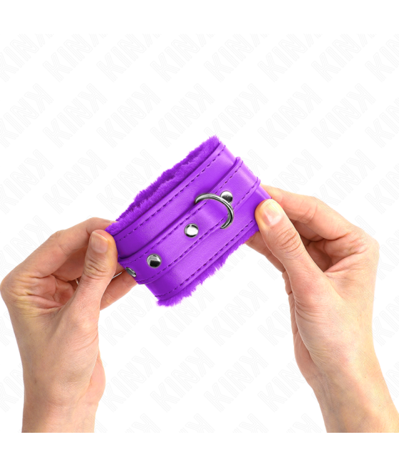 Kink - muÃequeras forradas premium violeta con correa violeta ajustable 17-29 cm x 6 cm