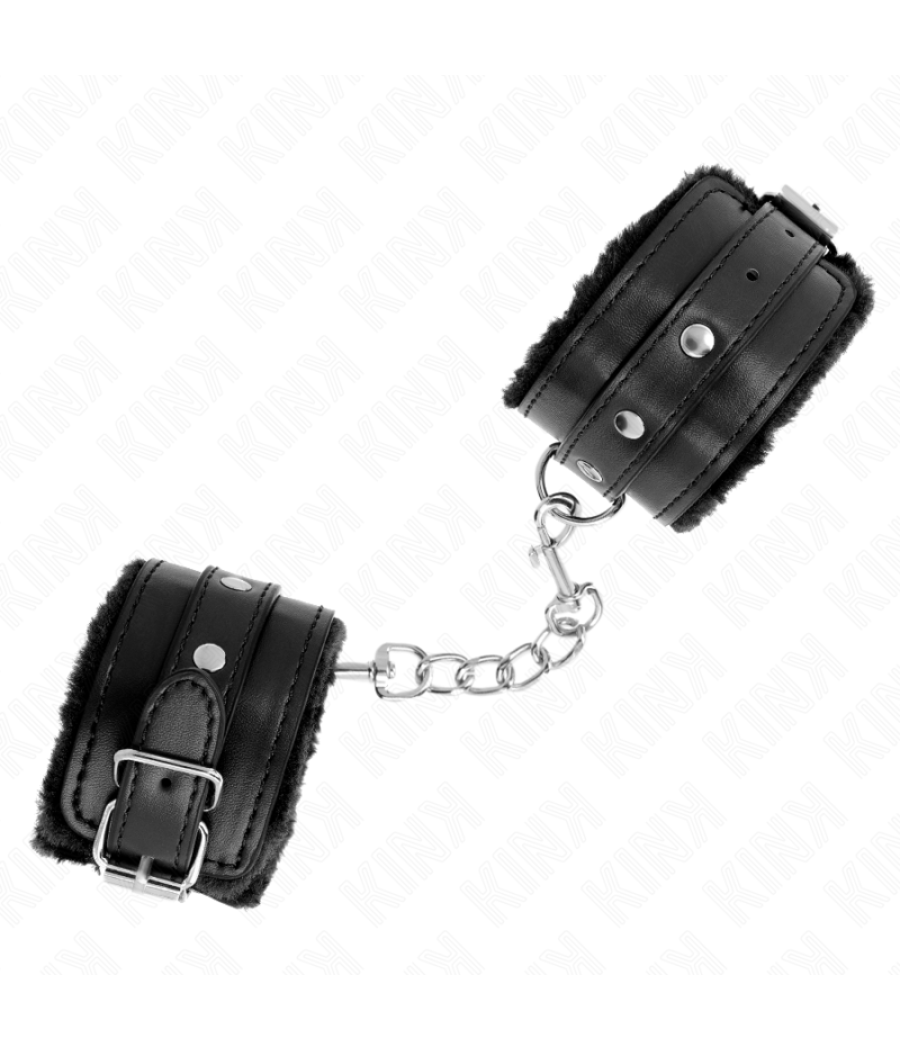 Kink - muÃequeras forradas premium negro con correa negro ajustable 17-29 cm x 6 cm