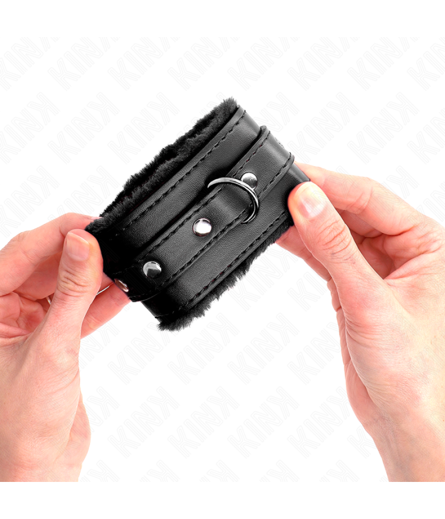 Kink - muÃequeras forradas premium negro con correa negro ajustable 17-29 cm x 6 cm