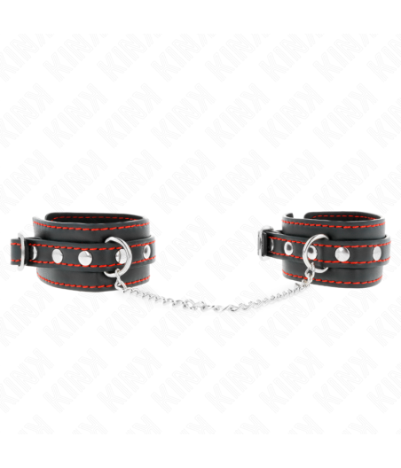 Kink - muÃequeras pequeÃa negro con detalles en rojo ajustable 14-24 cm x 3.5 cm