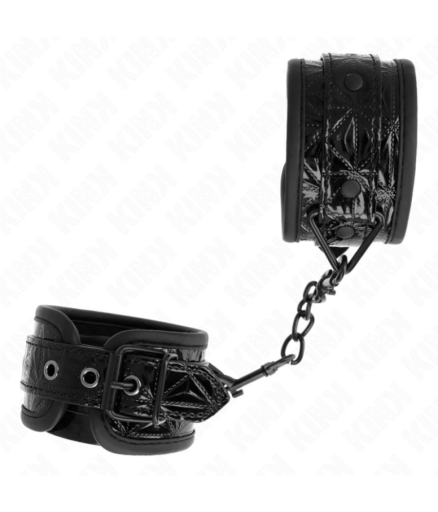 Kink - muÃequeras con patrÃn de diamantes negro ajustable 17-26 cm x 5.5 cm