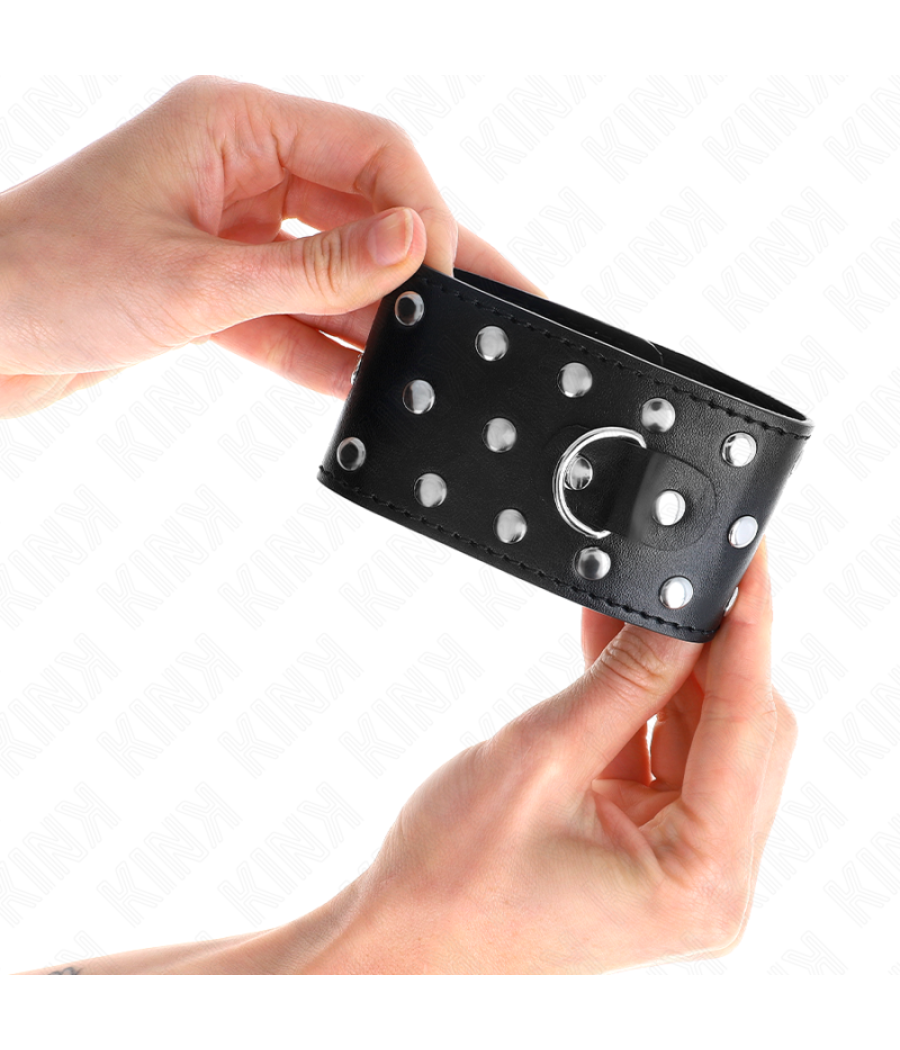 Kink - muÃequeras estilo punk ajustable 19-24 cm x 5.5 cm