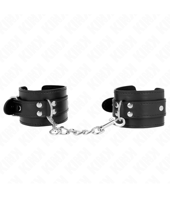 Kink - muÃequeras sencillas negro ajustable 20-23 cm x 5.5 cm