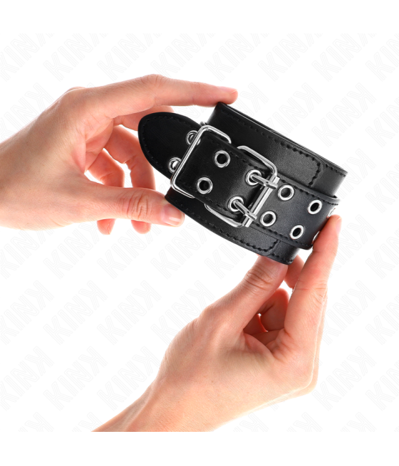 Kink - muÃequeras con doble lÃnea de tachuelas negro austable 19-26 cm