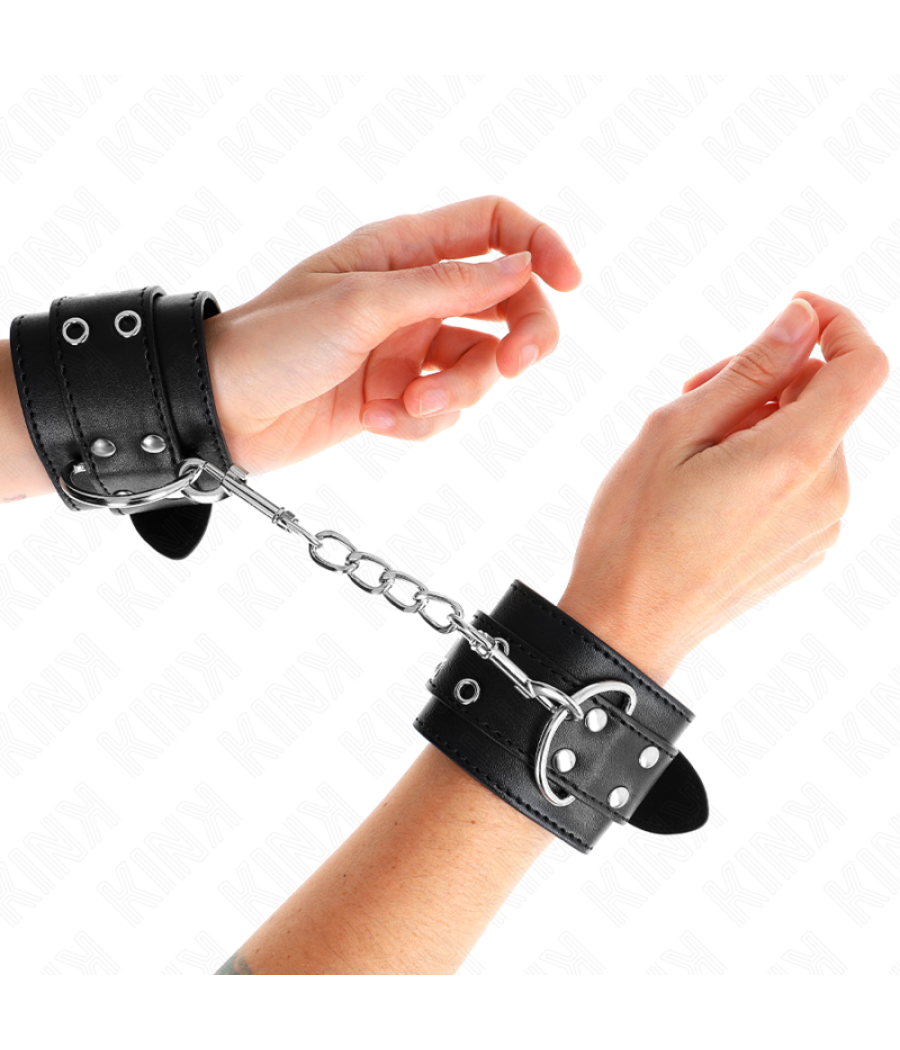 Kink - muÃequeras con doble lÃnea de tachuelas negro austable 19-26 cm