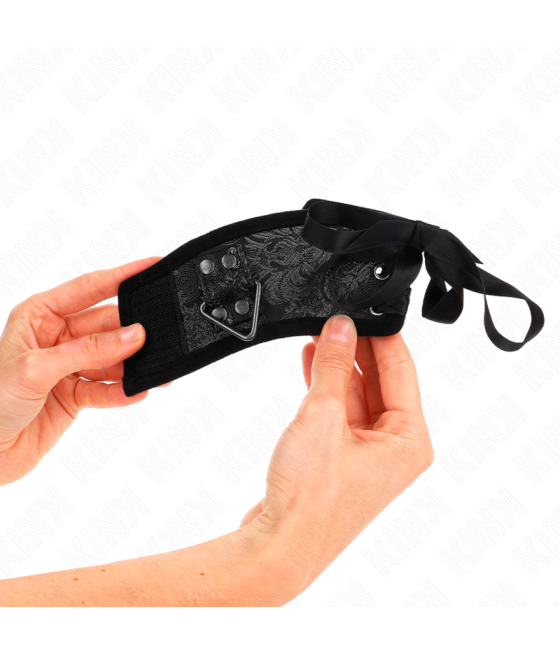 Kink - muÃequeras diseÃo escÃndalo negro detalle lazo 24.5 cm x 6.5 cm