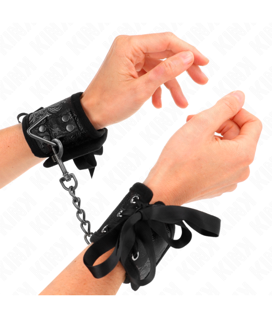 Kink - muÃequeras diseÃo escÃndalo negro detalle lazo 24.5 cm x 6.5 cm