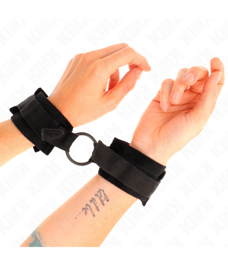 Kink - muÃequeras 25 cm para principiantes con anilla 4 cm negro ajustable 15-25 cm