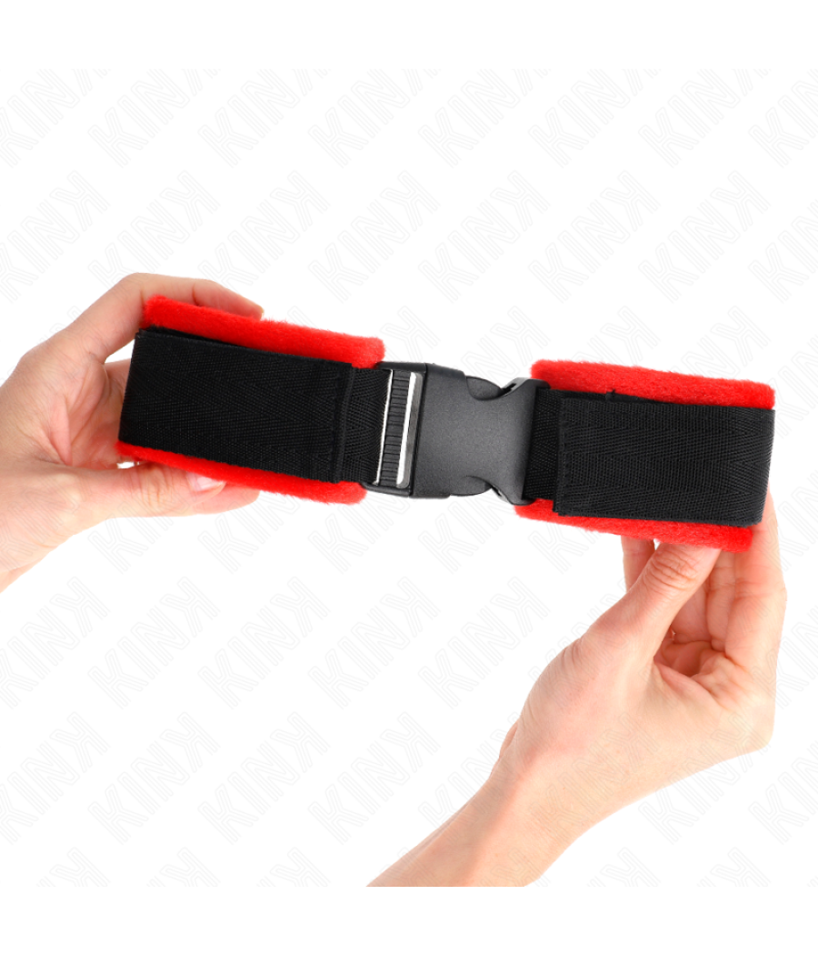Kink - muÃequeras nylon rojo-negro modelo 1 ajustable 25-35 cm x 6 cm