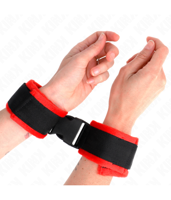 Kink - muÃequeras nylon rojo-negro modelo 1 ajustable 25-35 cm x 6 cm