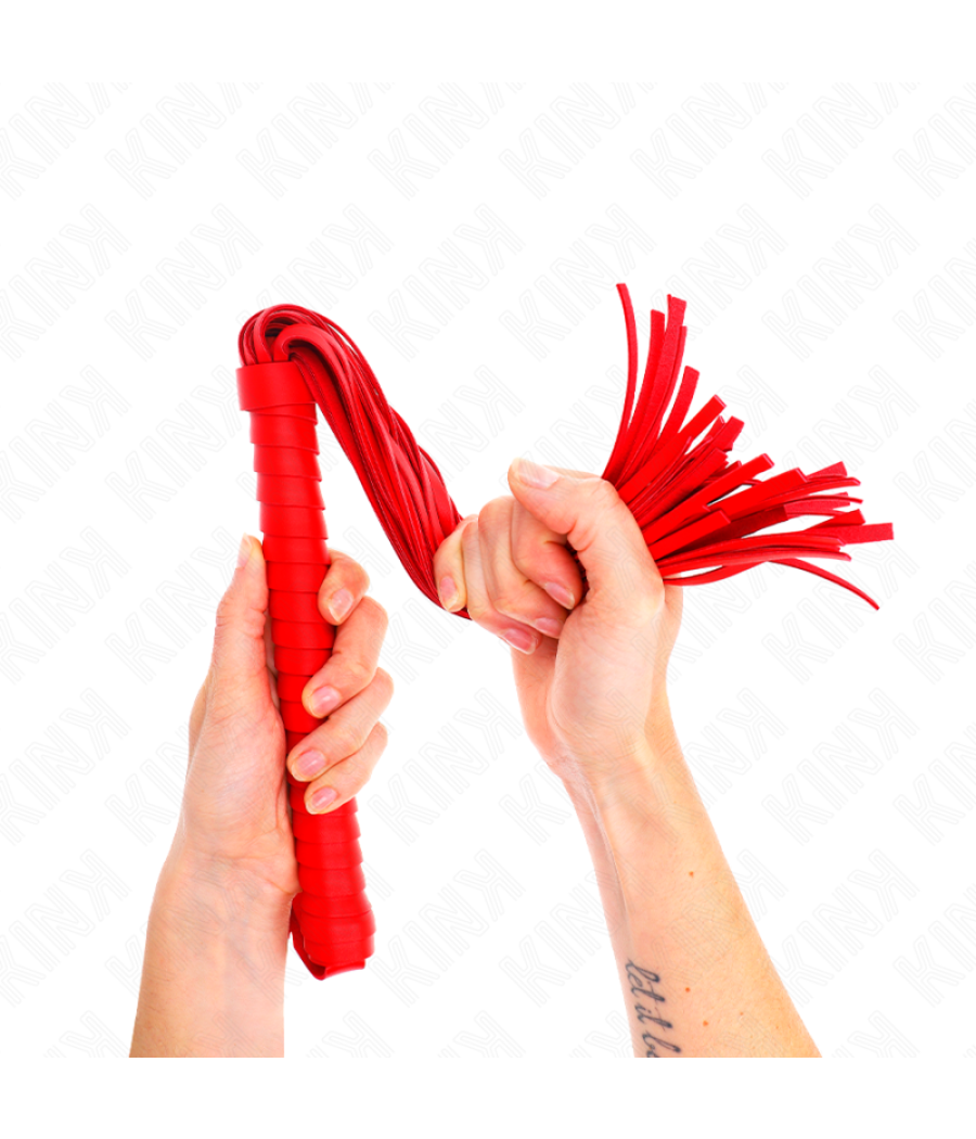 Kink - lÃtigo con mango texturizado rojo 48.5 cm
