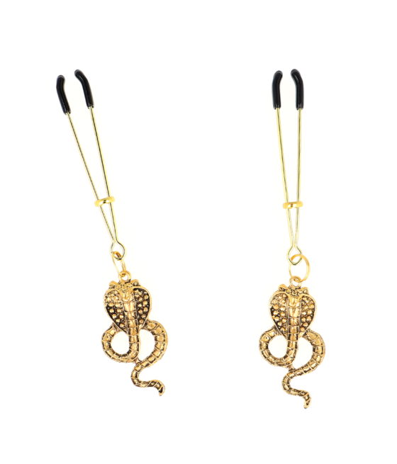 Kink - pinzas para pezones con colgante de cobra 6 cm