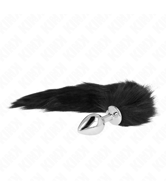 Kink - plug anal talla m 8 x 3.5 cm con cola sintÃtica 40 cm negro